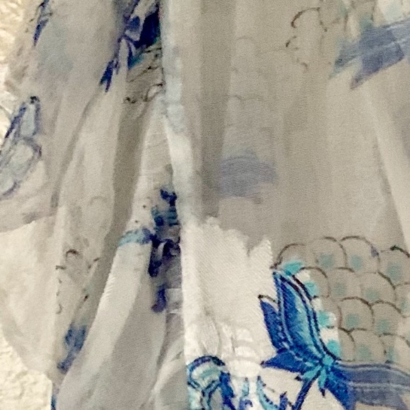 HEMANT AND NANDITA Blue/White Boho Top With Camisole Size Large $275 - Picture 12 of 16